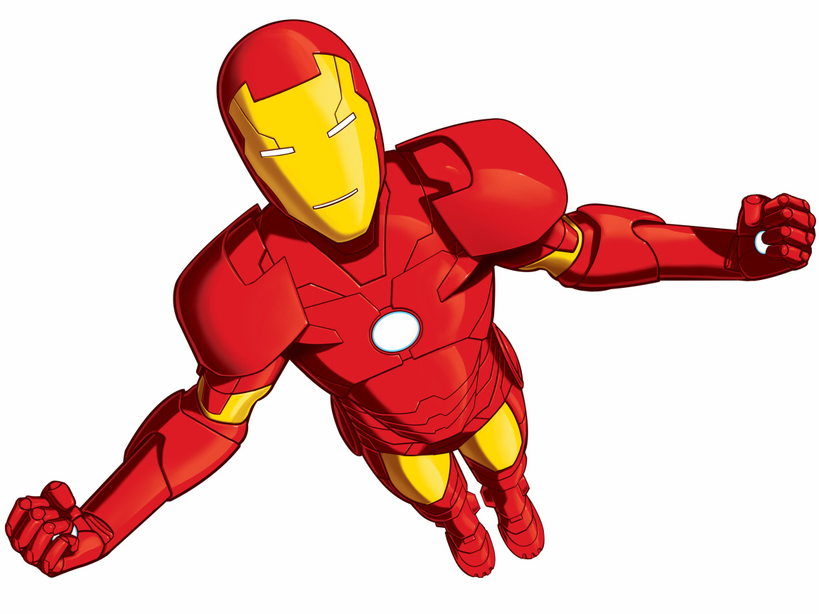 Железный человек на белом фоне