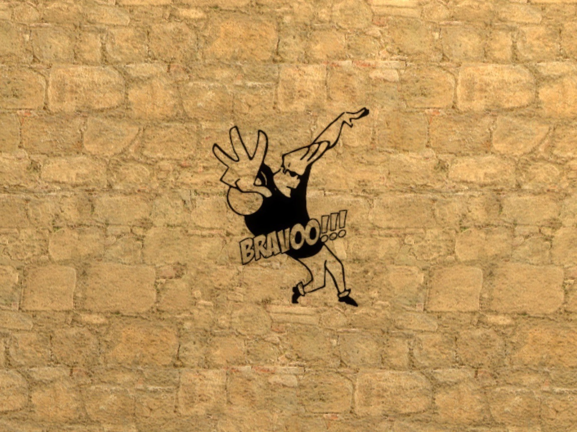 Джонни Браво на стене