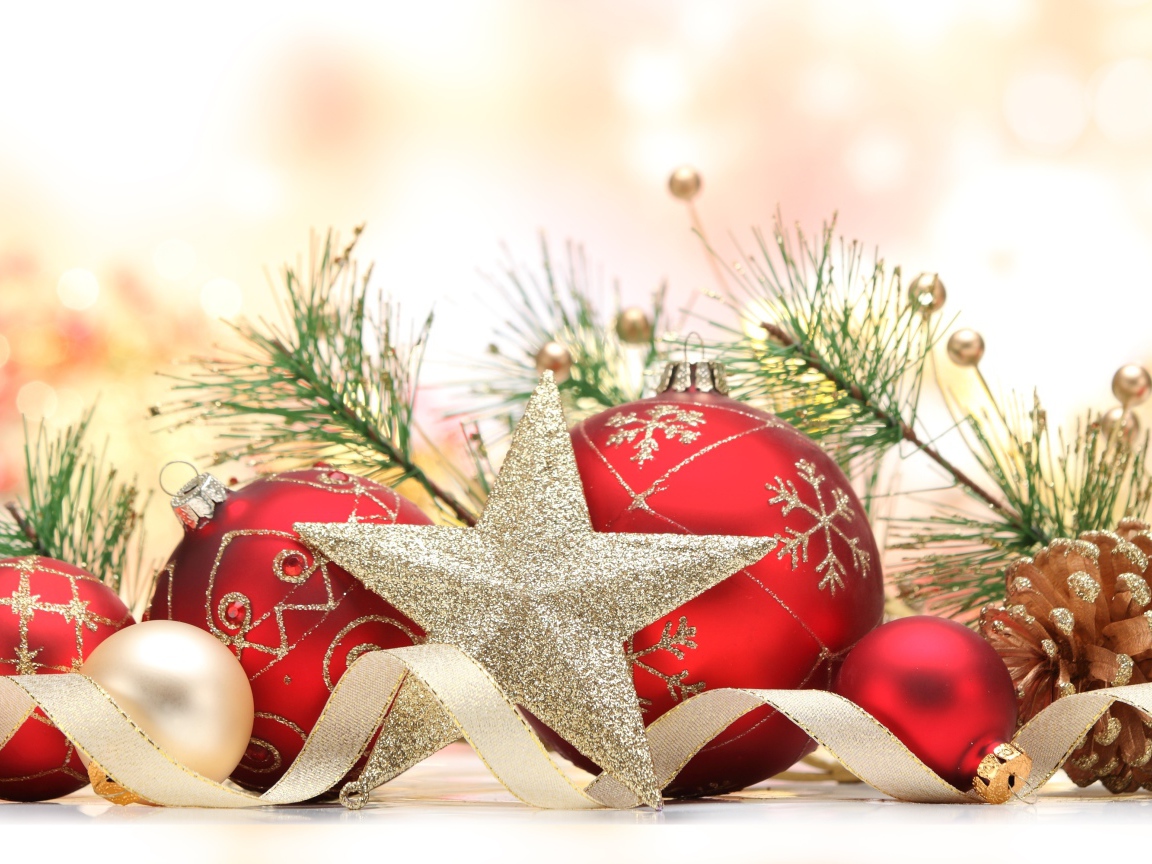 Красивые декорации с хвоей на рождество