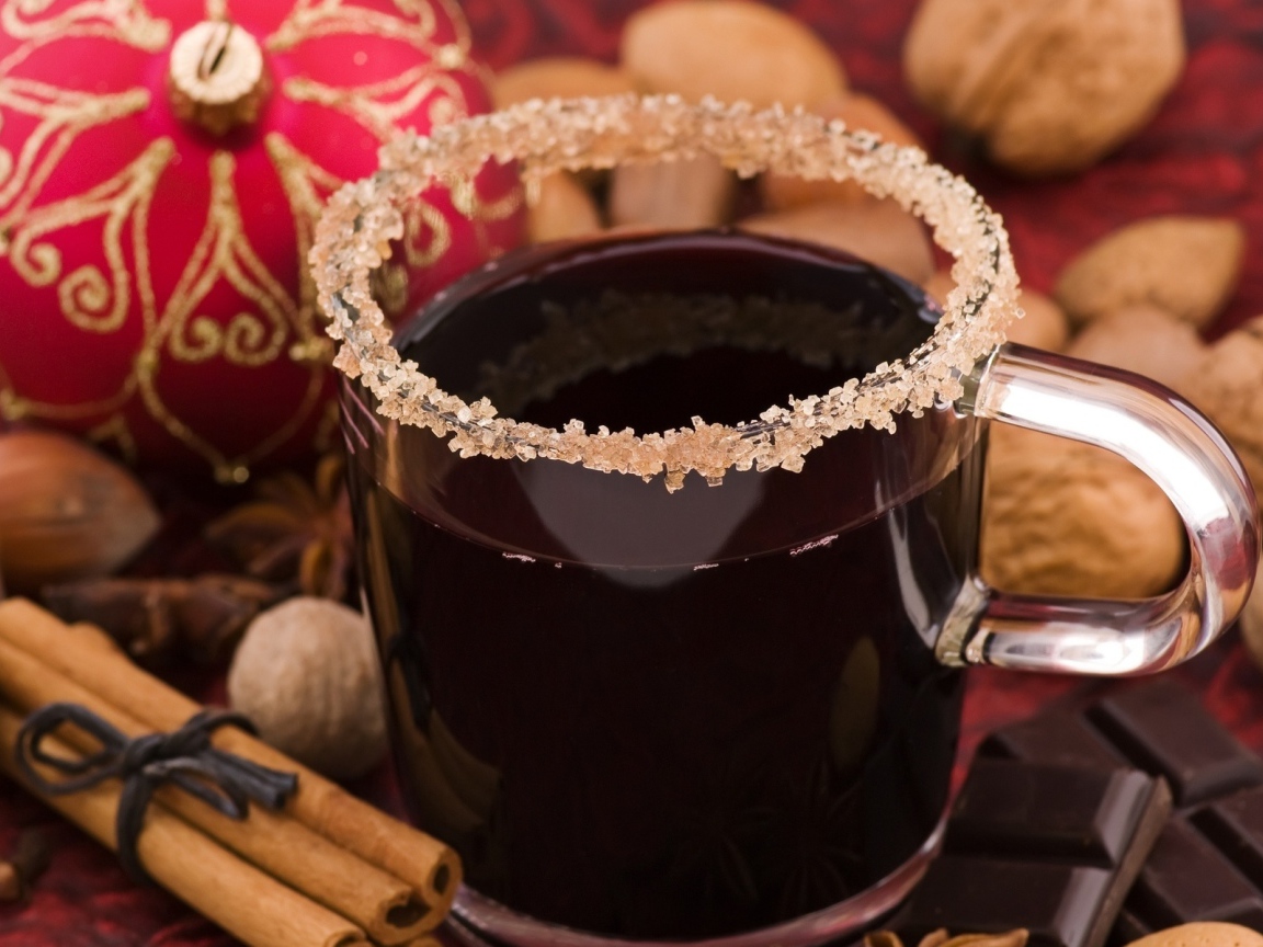 Шоколад и вкусный напиток на рождество