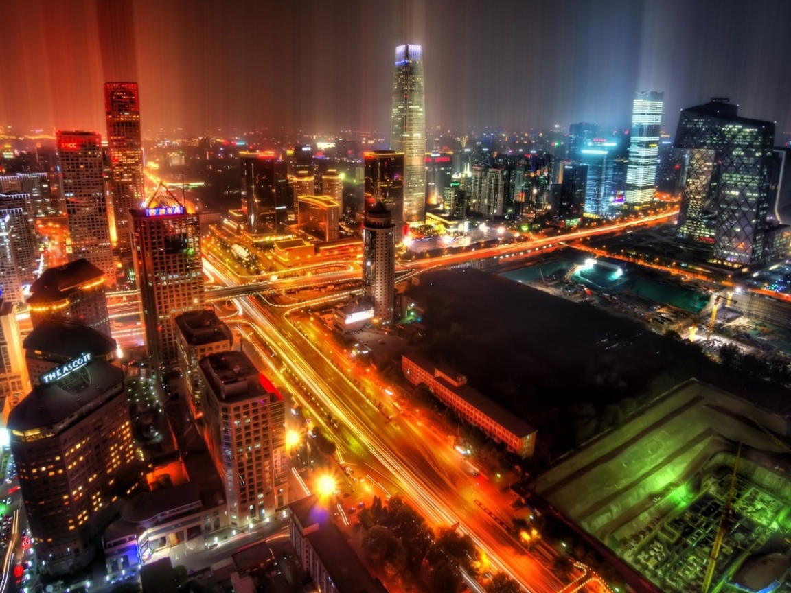 Китайский город ночью