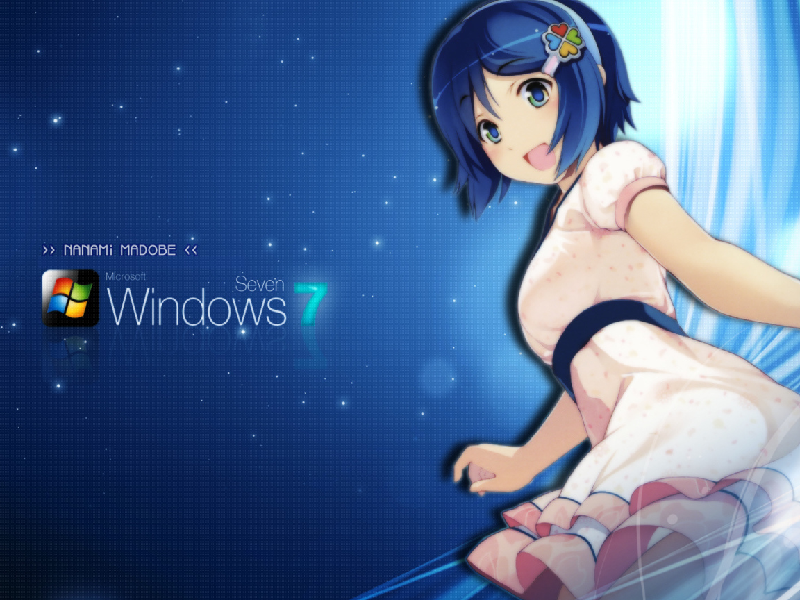 Девочка открывает Windows 7