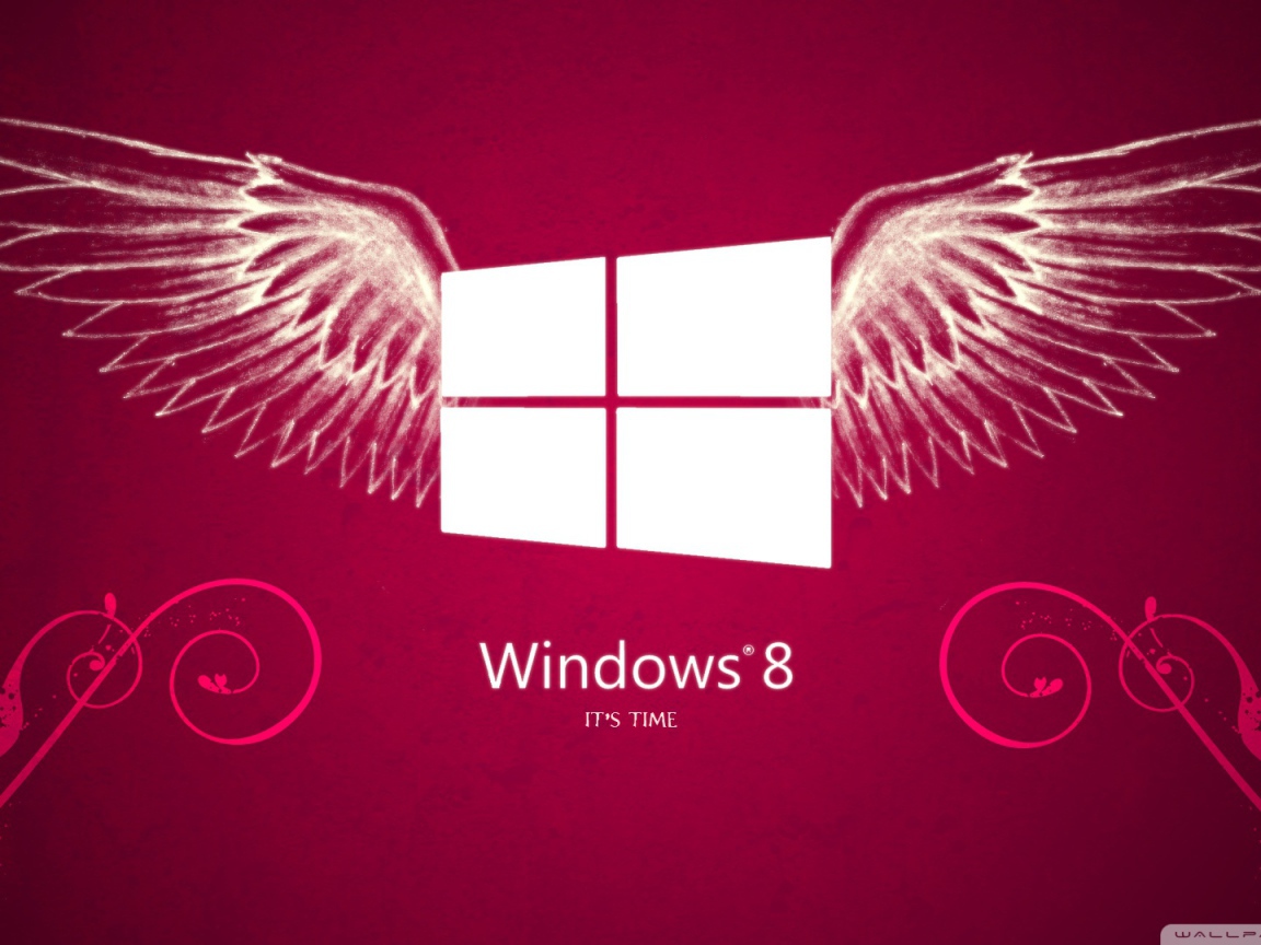 Windows 8 большой красный логотип с крыльями