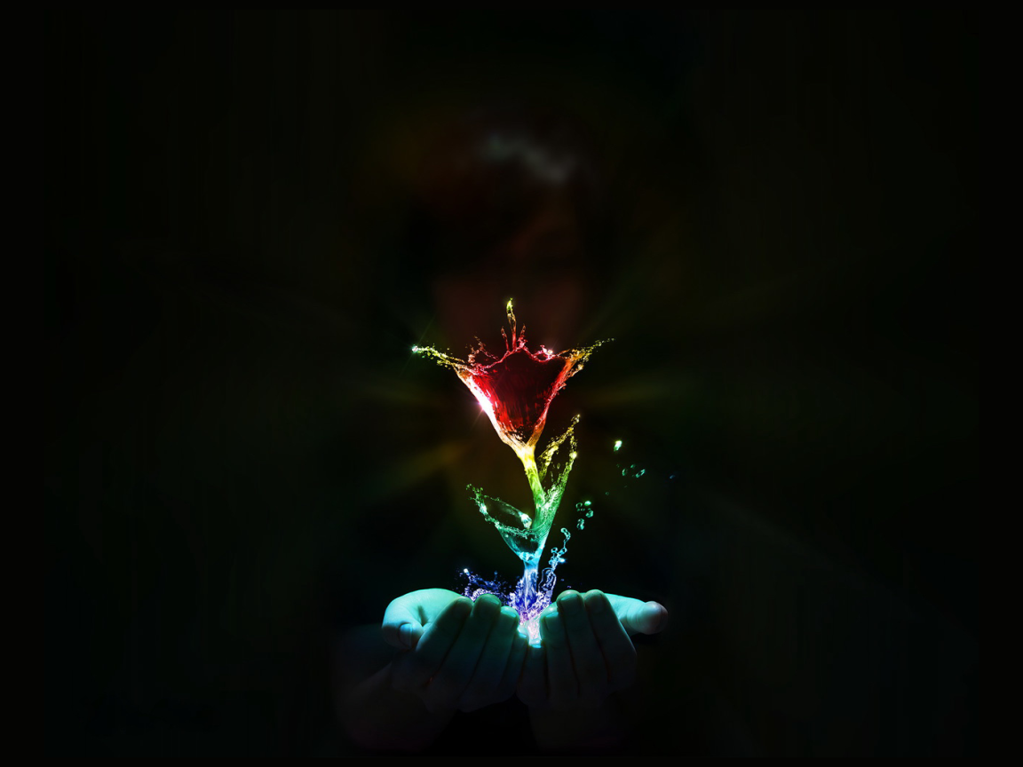 Водяной цветок в руках