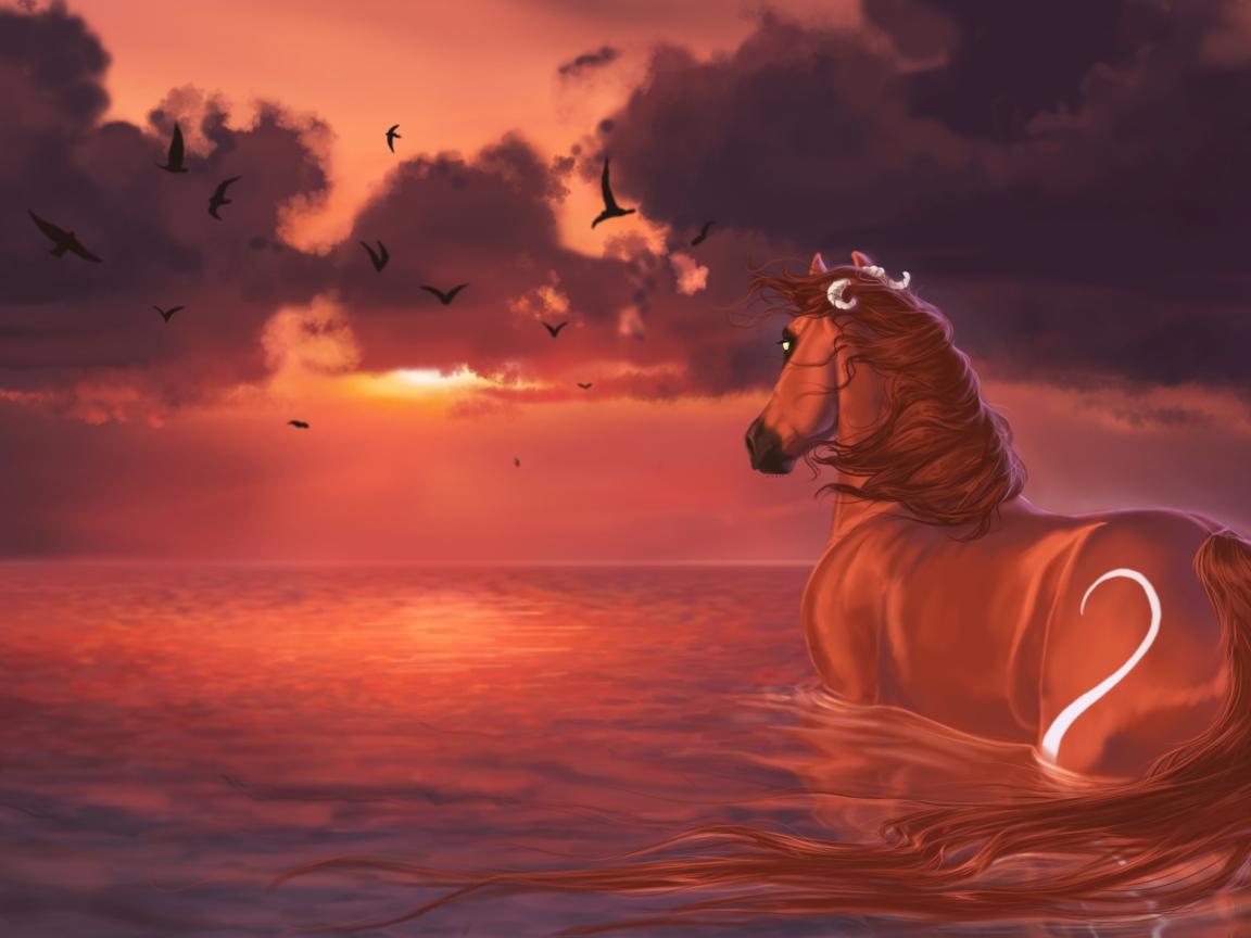 Красная лошадь