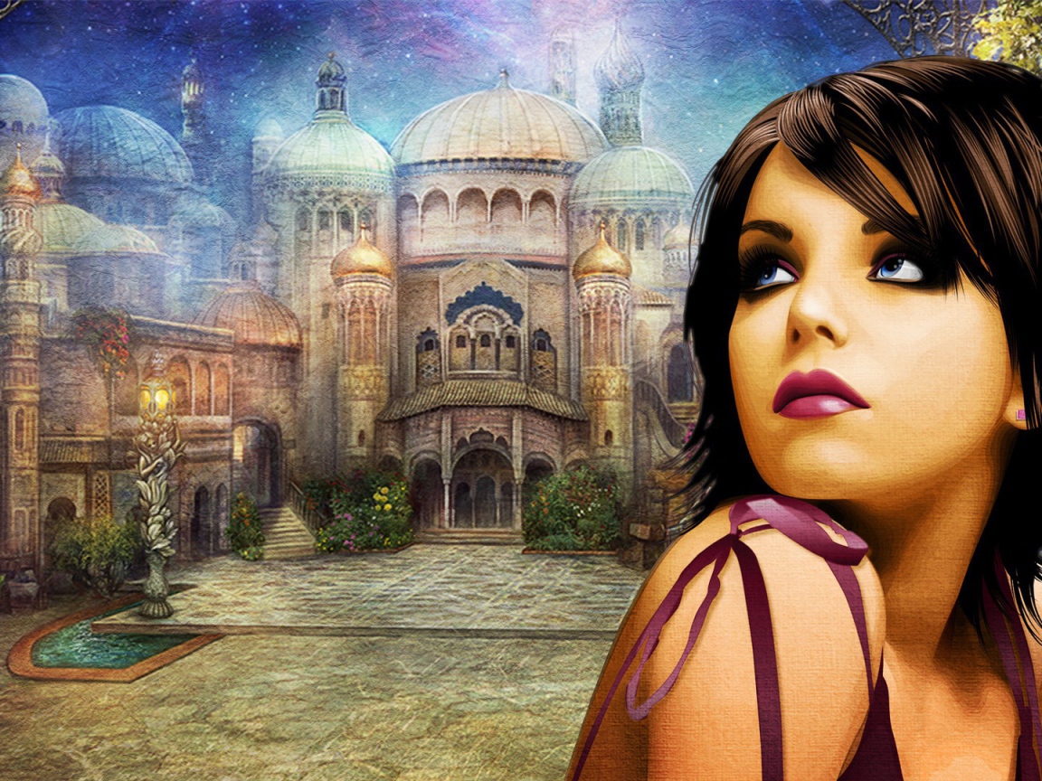 Девушка у храма