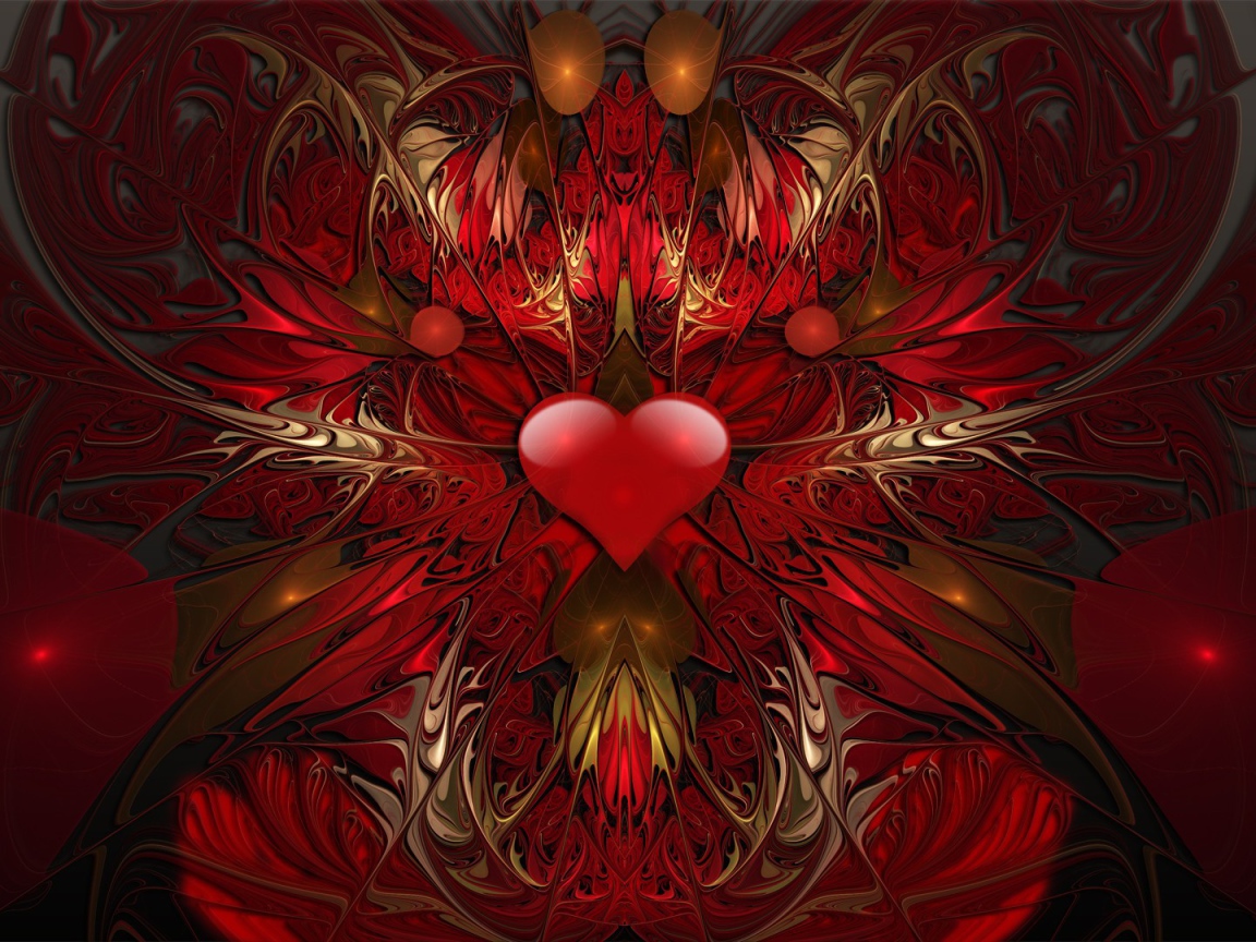 Абстрактный рисунок с сердечком