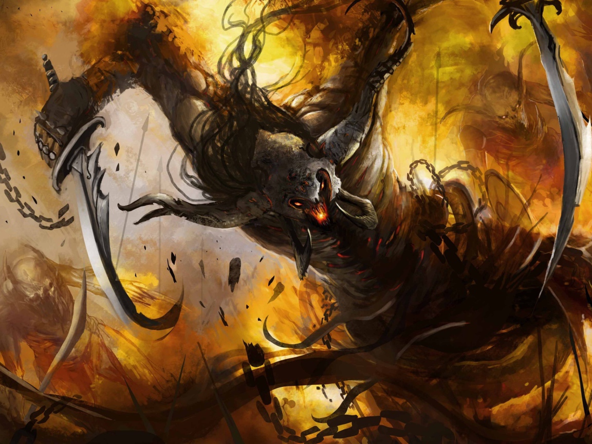 Монстр с двумя мечами