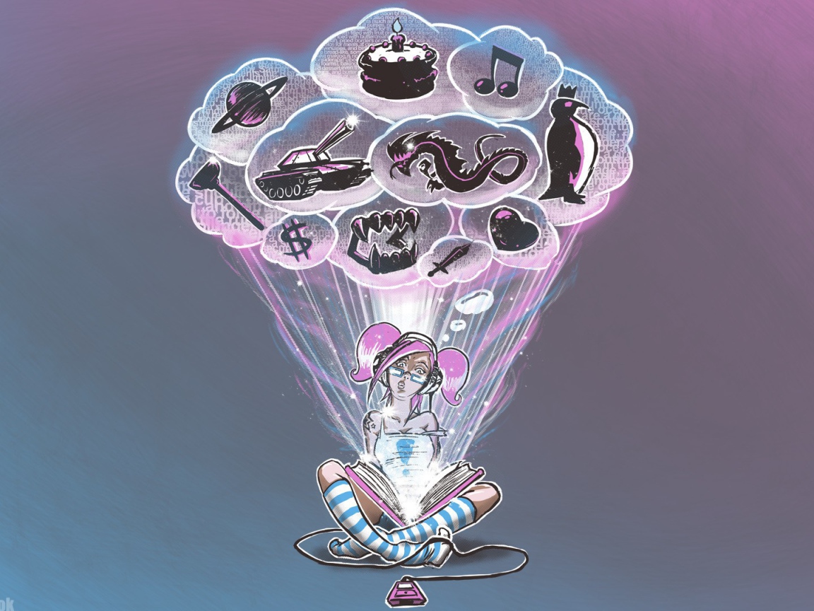 Это все , что у девочки в голове