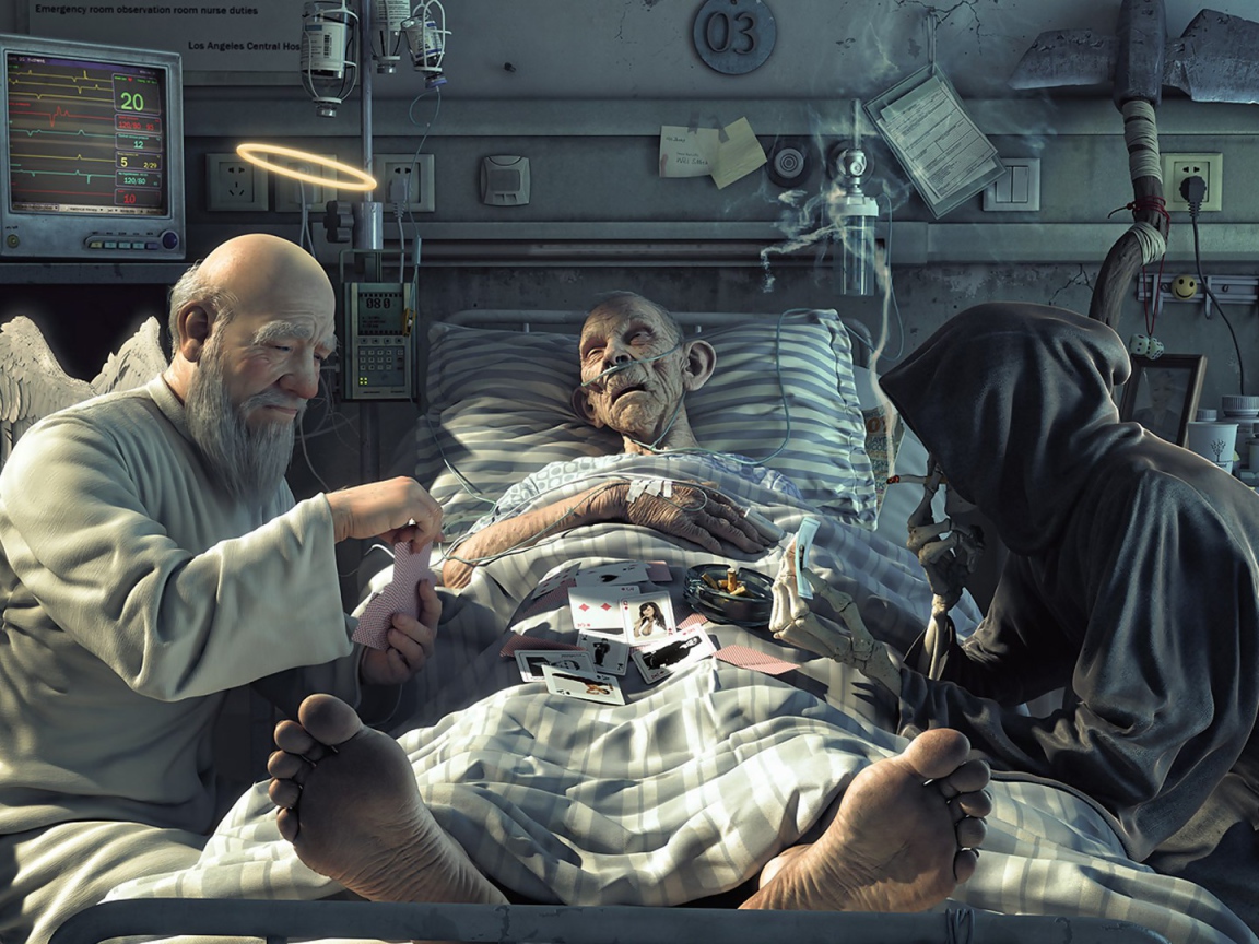 Смерть и ангел играют в карты