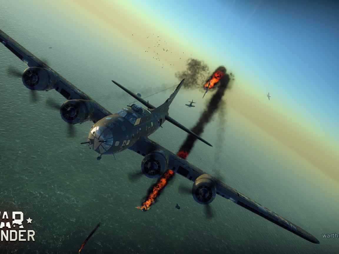 War Thunder самолет под огнем