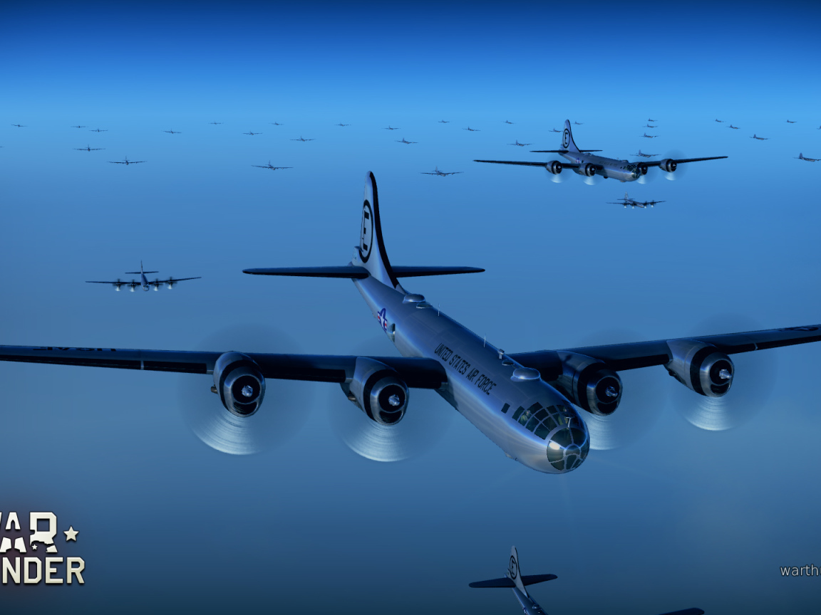 War Thunder war planes in blue sky