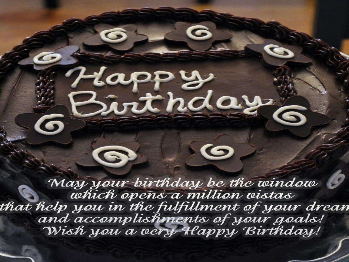 Черный шоколадный торт на день рождения