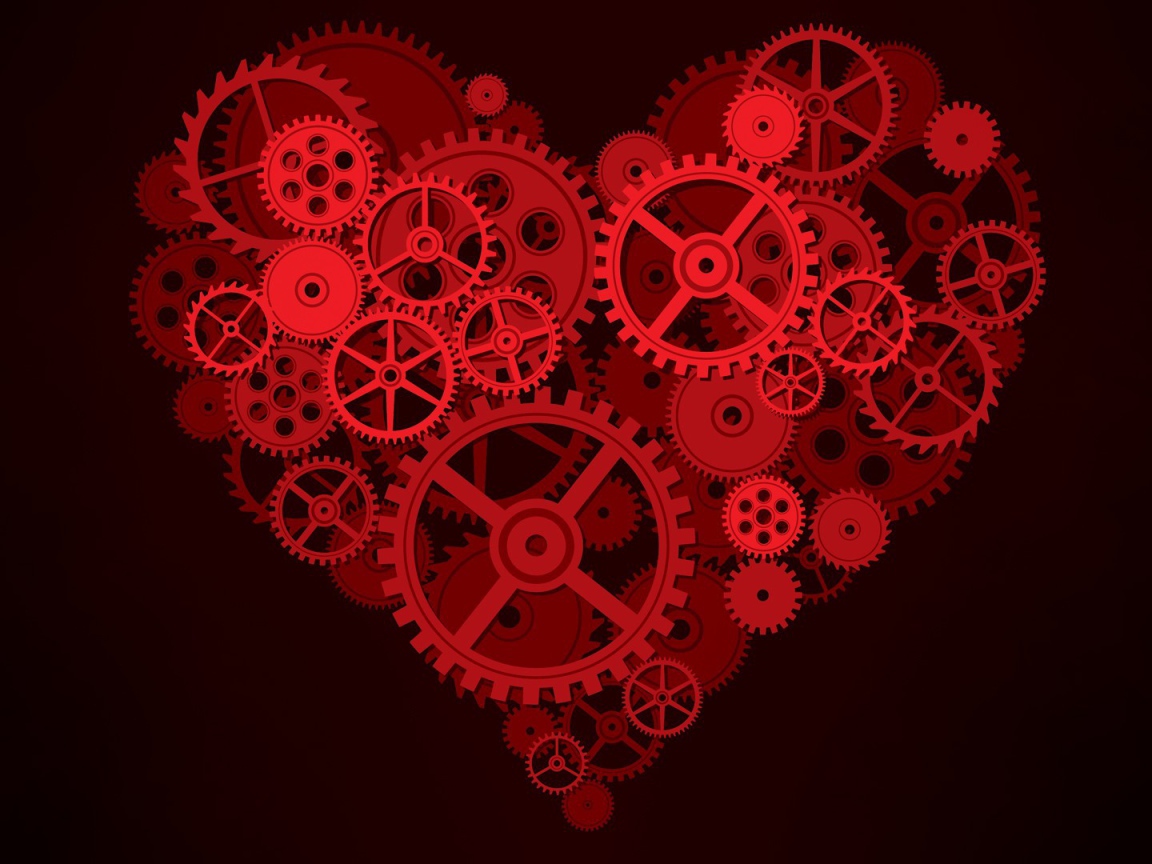 Сердечко из шестеренок