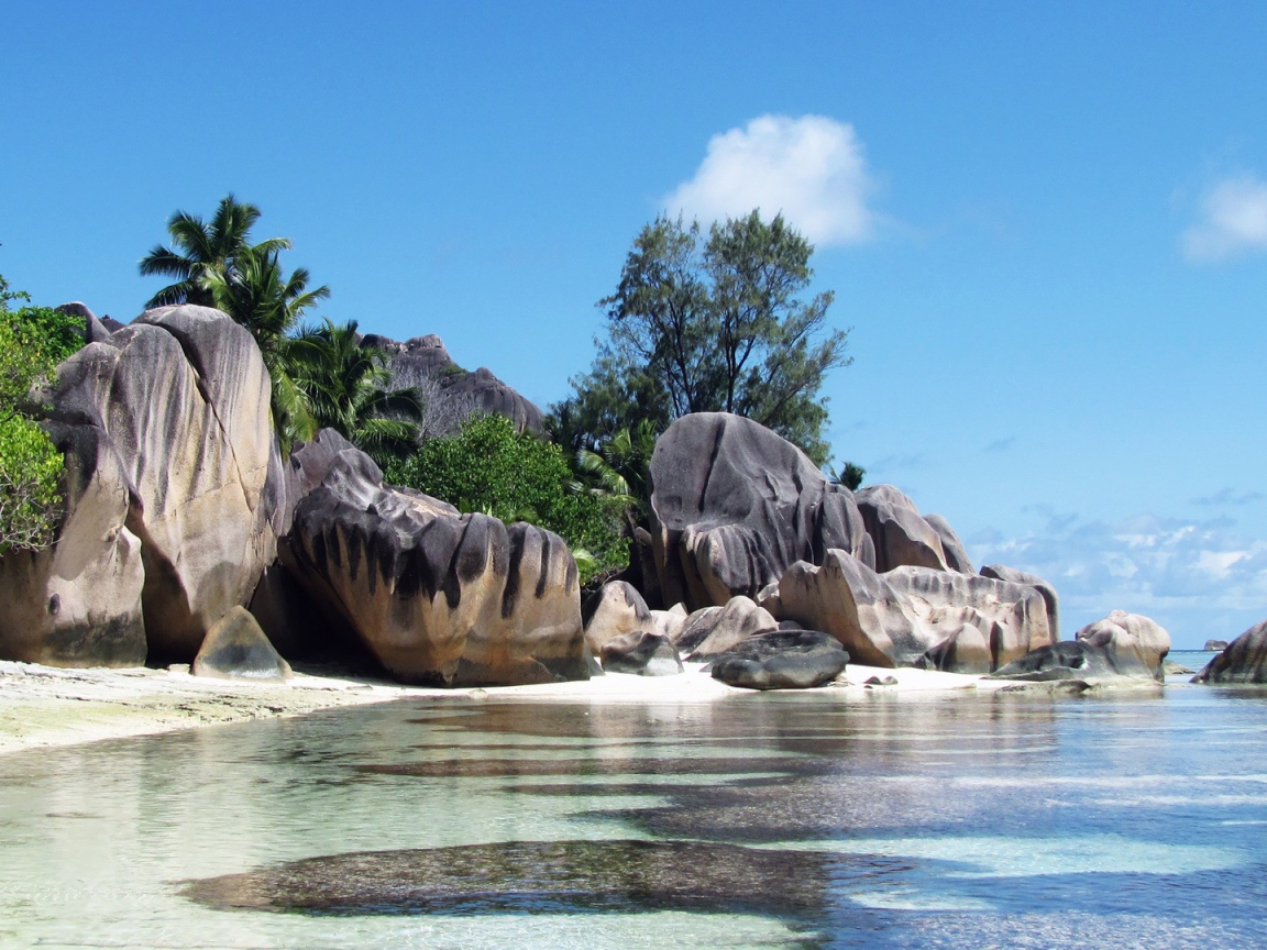 Причудливые формы камней на берегу