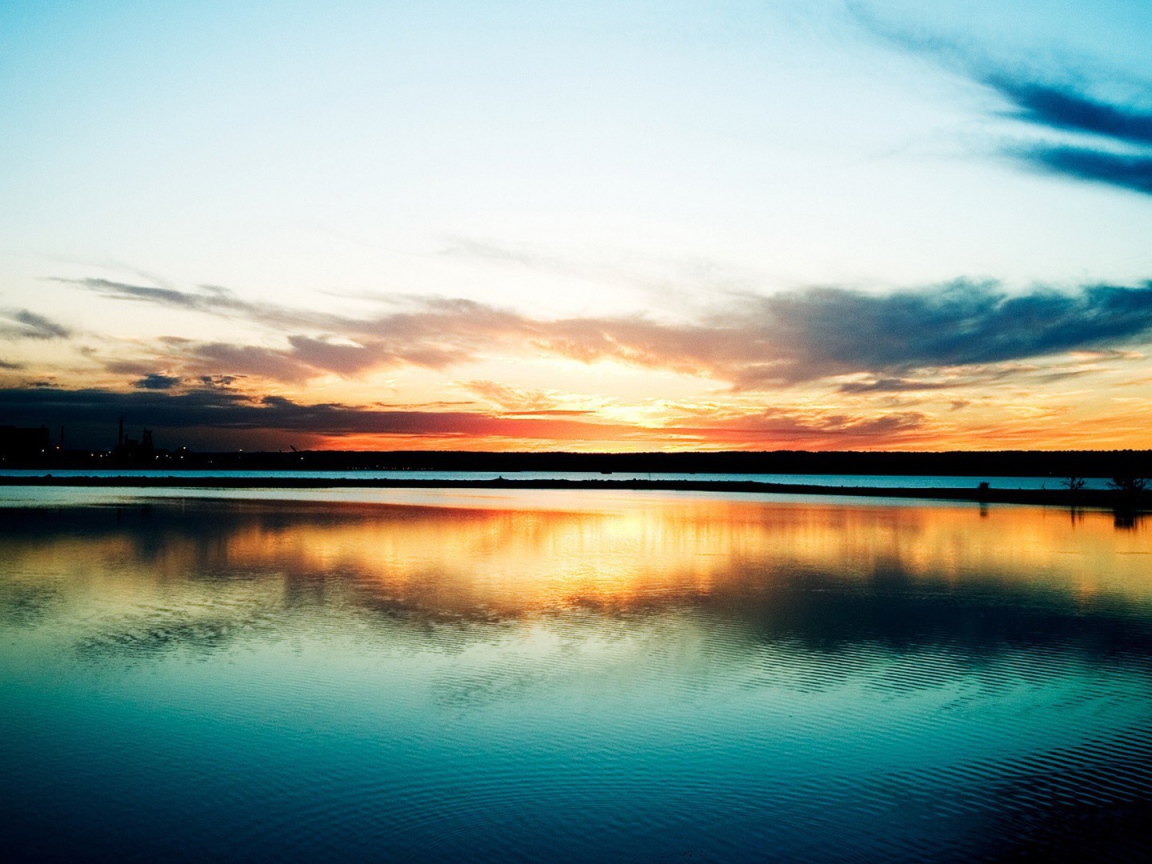 	 Рассвет пейзаж озера