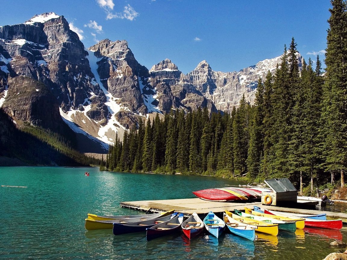 Озеро Морайне пристань