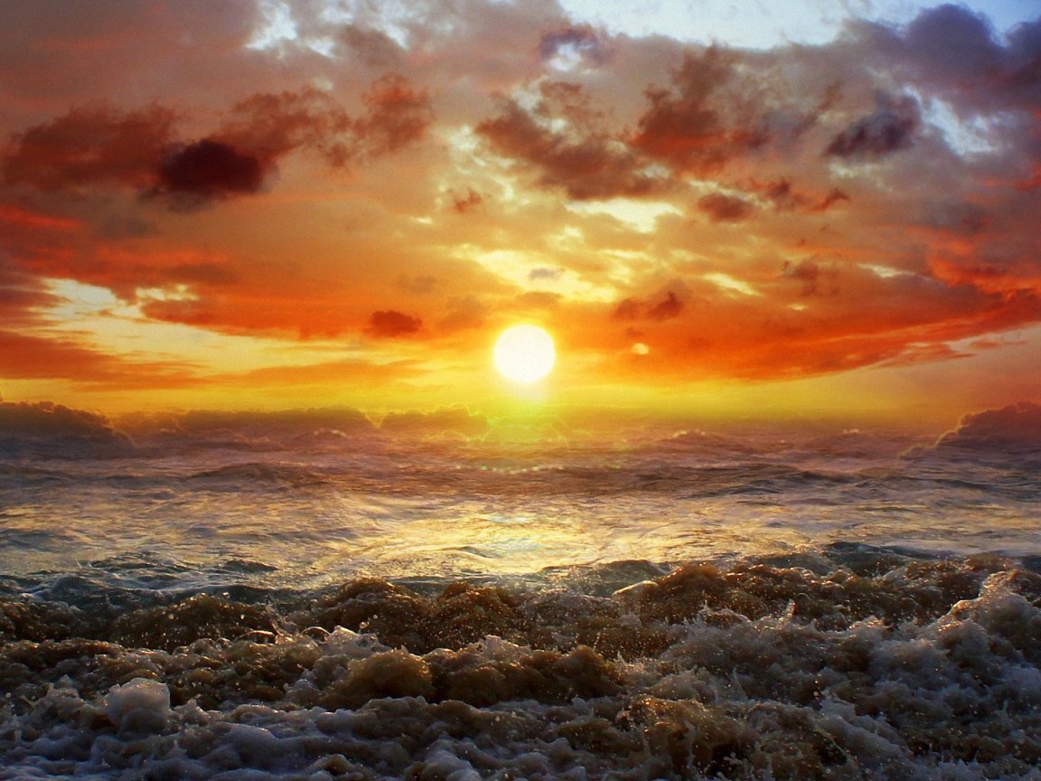 Закат над штормом