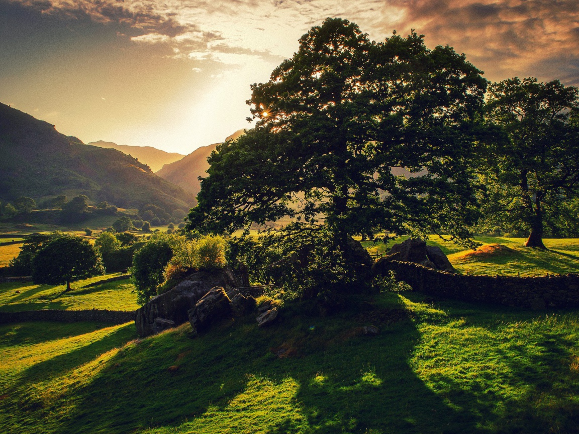 Закат в долине