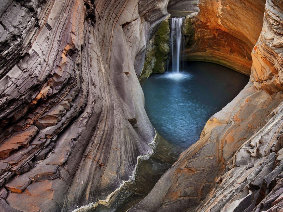 Waterfall in the cave