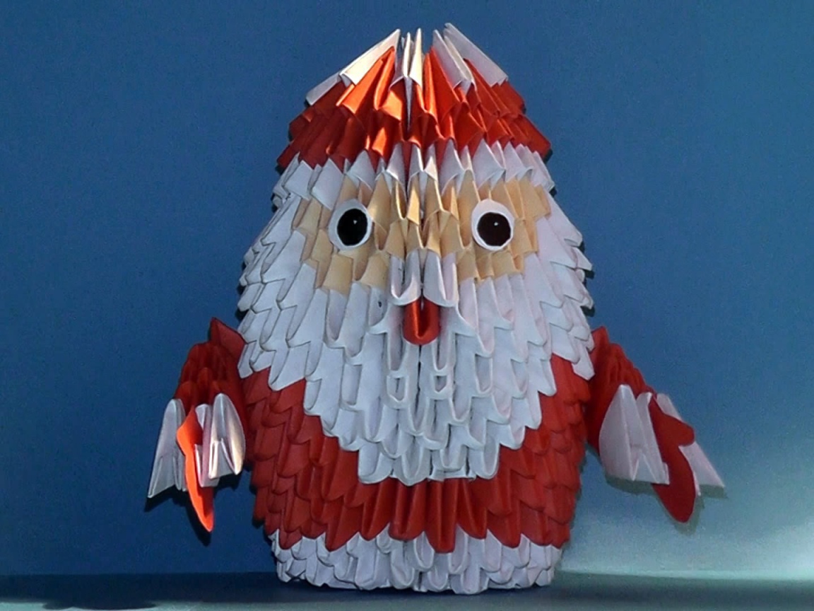 Oригами дед мороз