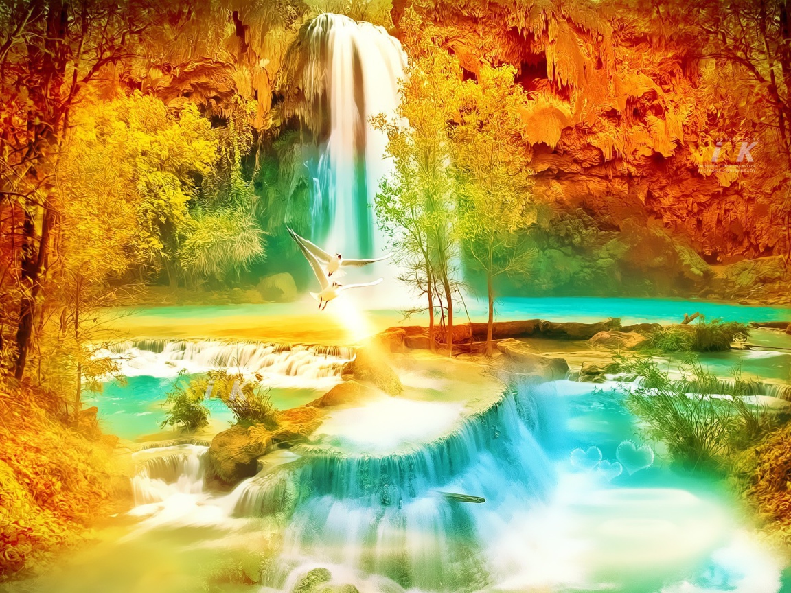 Экспозиция с водопадом