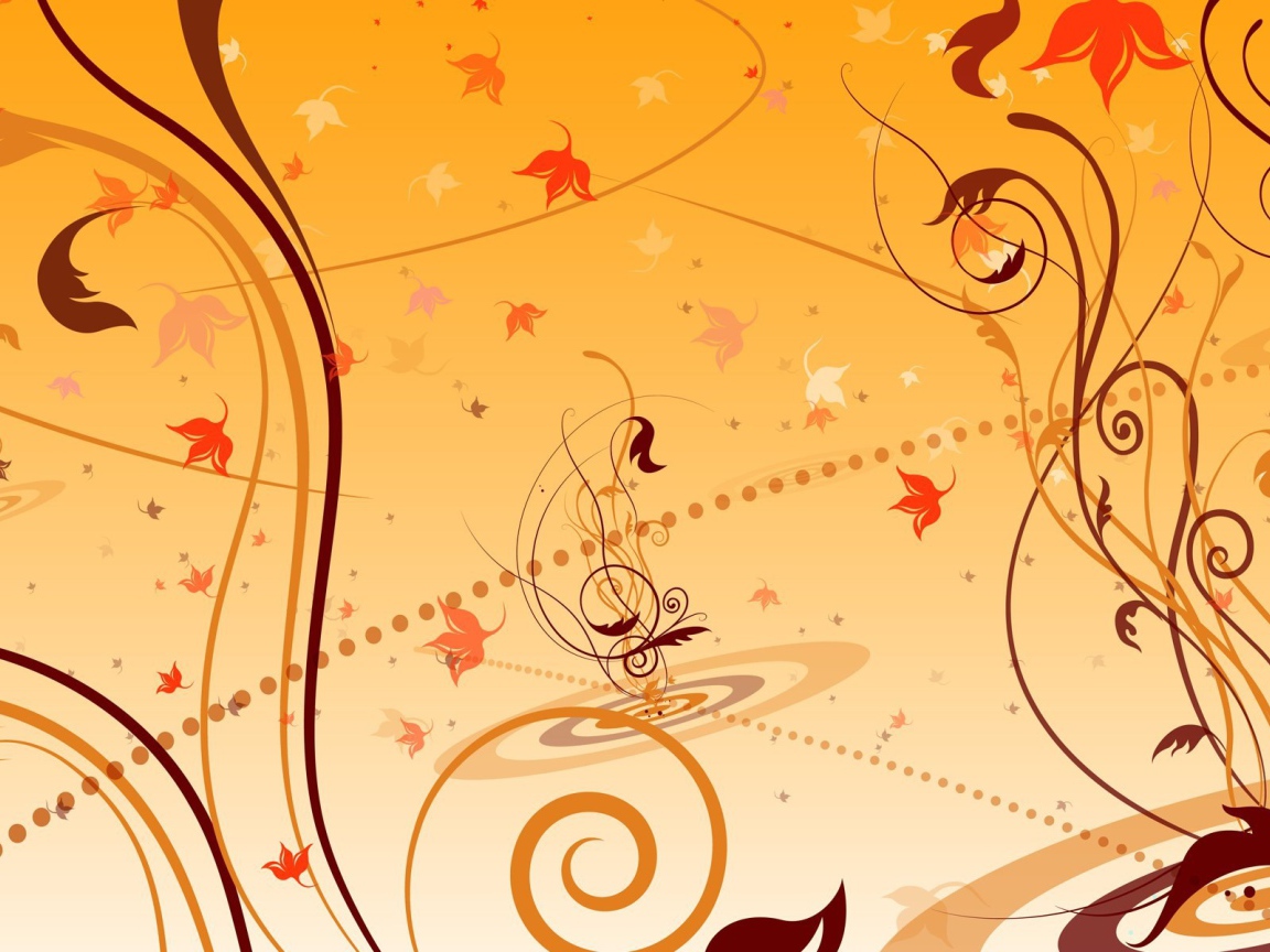 Рисунок в оранжевых тонах