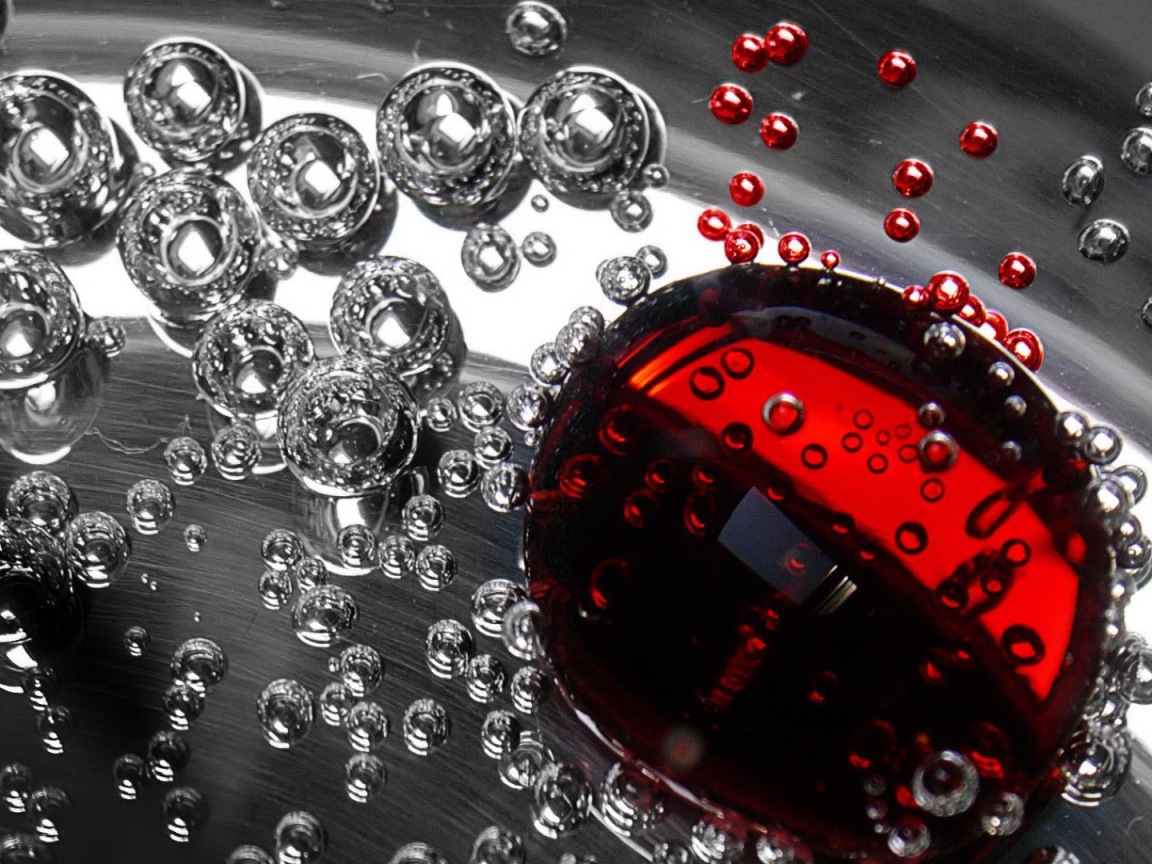 Абстракция с пузырьками воды