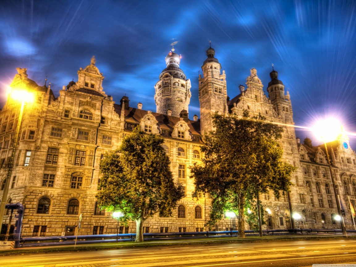 Лейпциг ночью