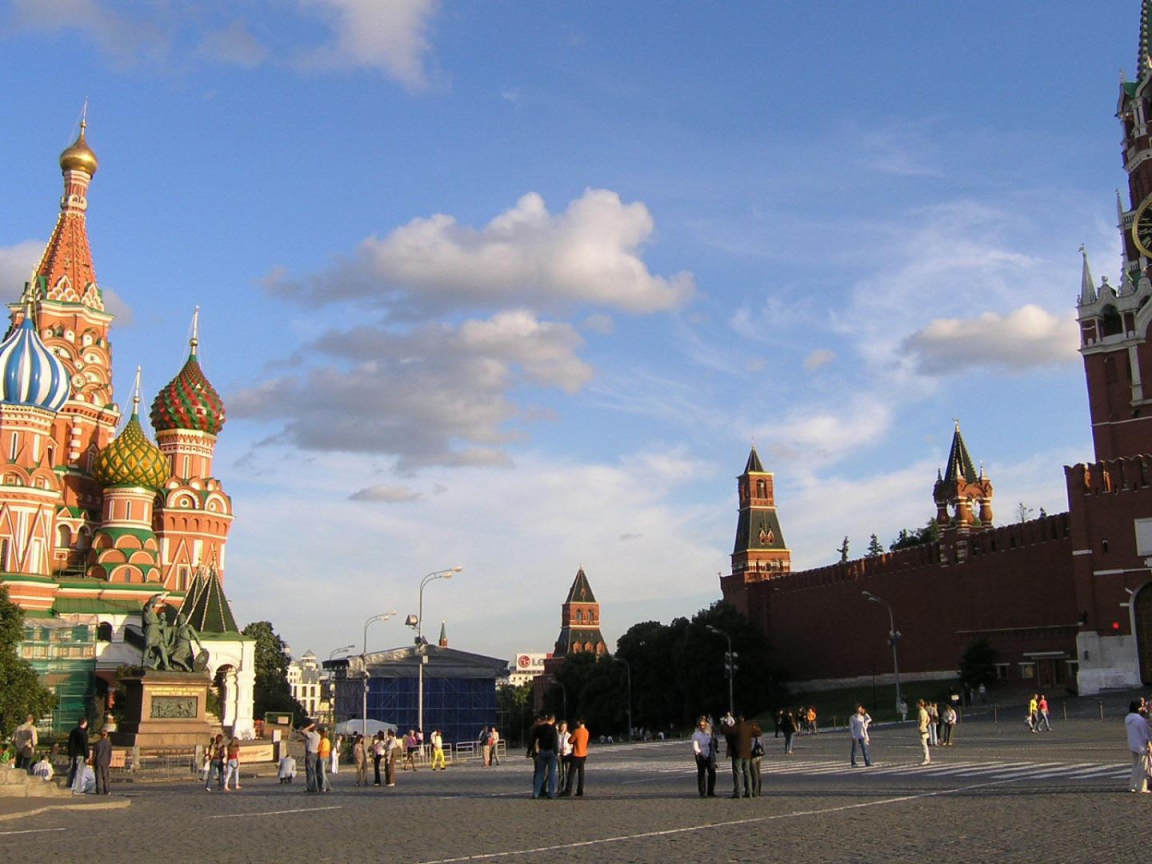 Прекрасный день на Красной площади в Москве