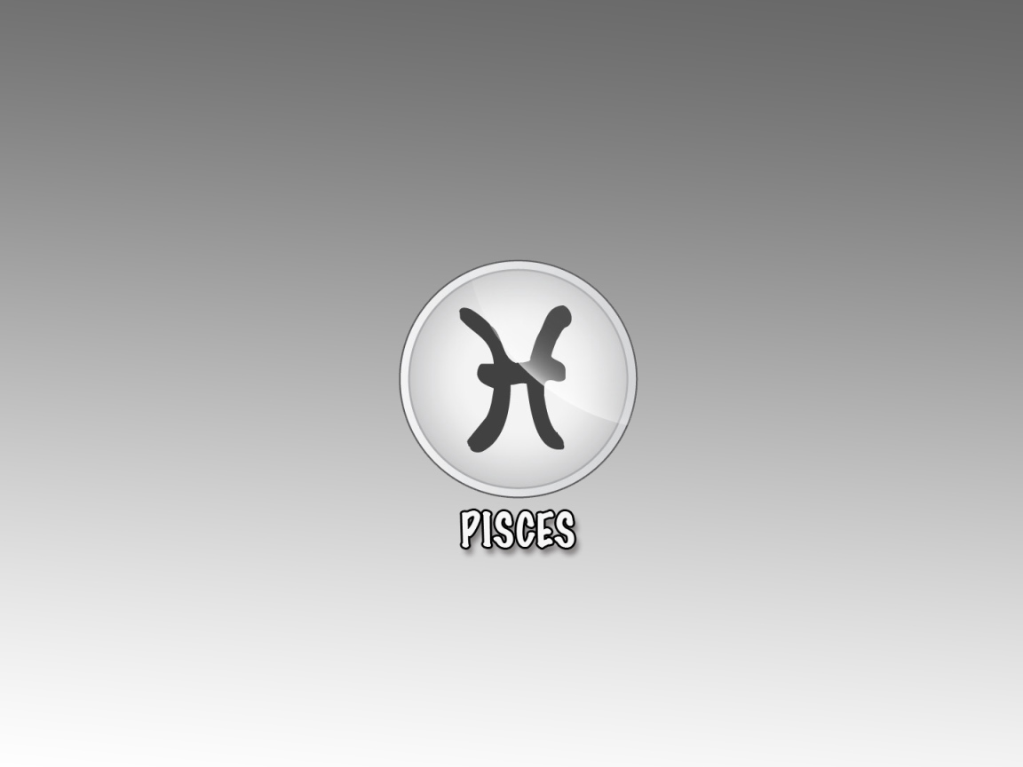 Знак рыбы на сером фоне
