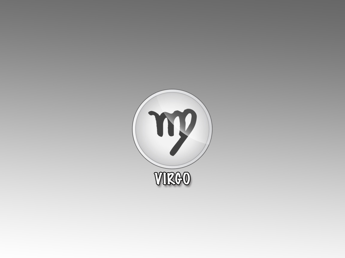 Знак дева на сером фоне