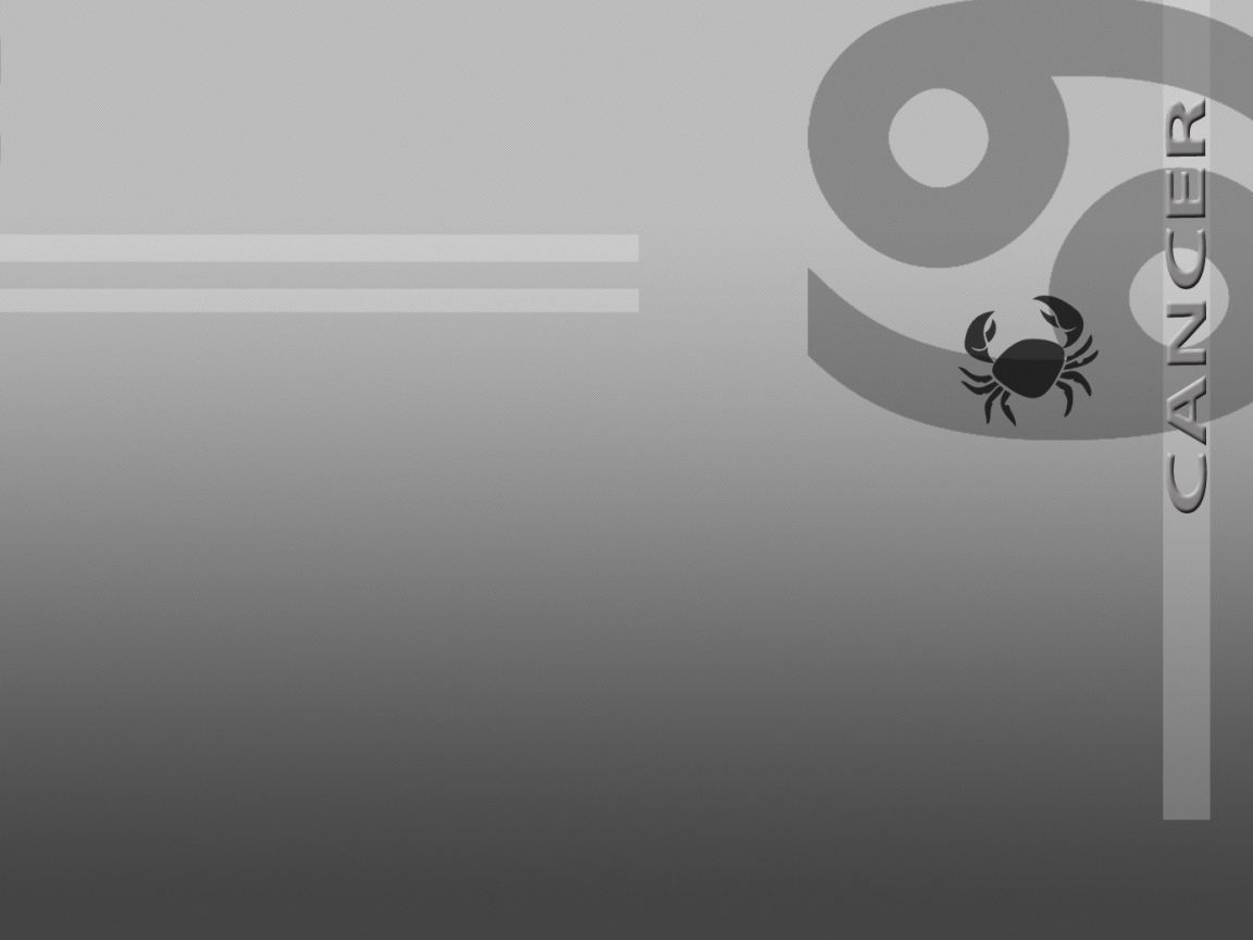 Знак зодиака рак, серый фон 