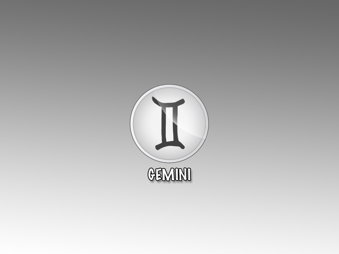 Знак близнецы на сером фоне
