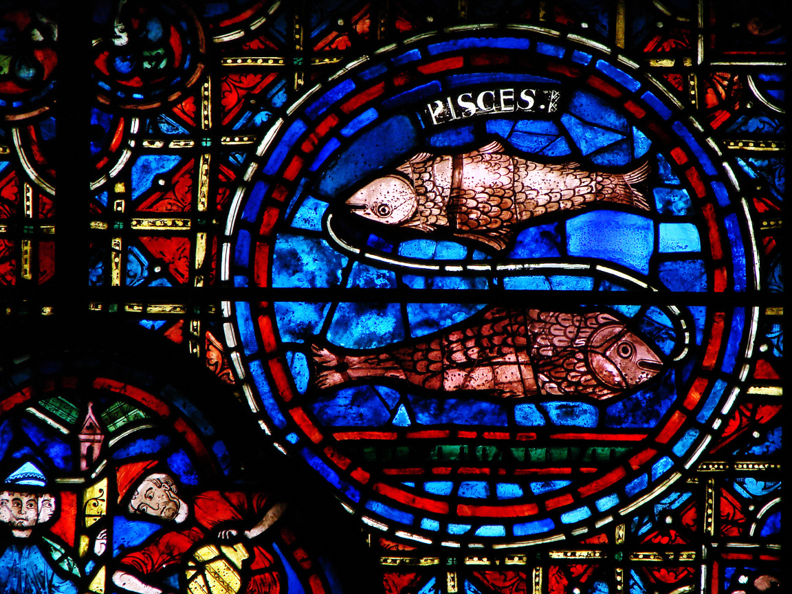 Рыбы, витраж