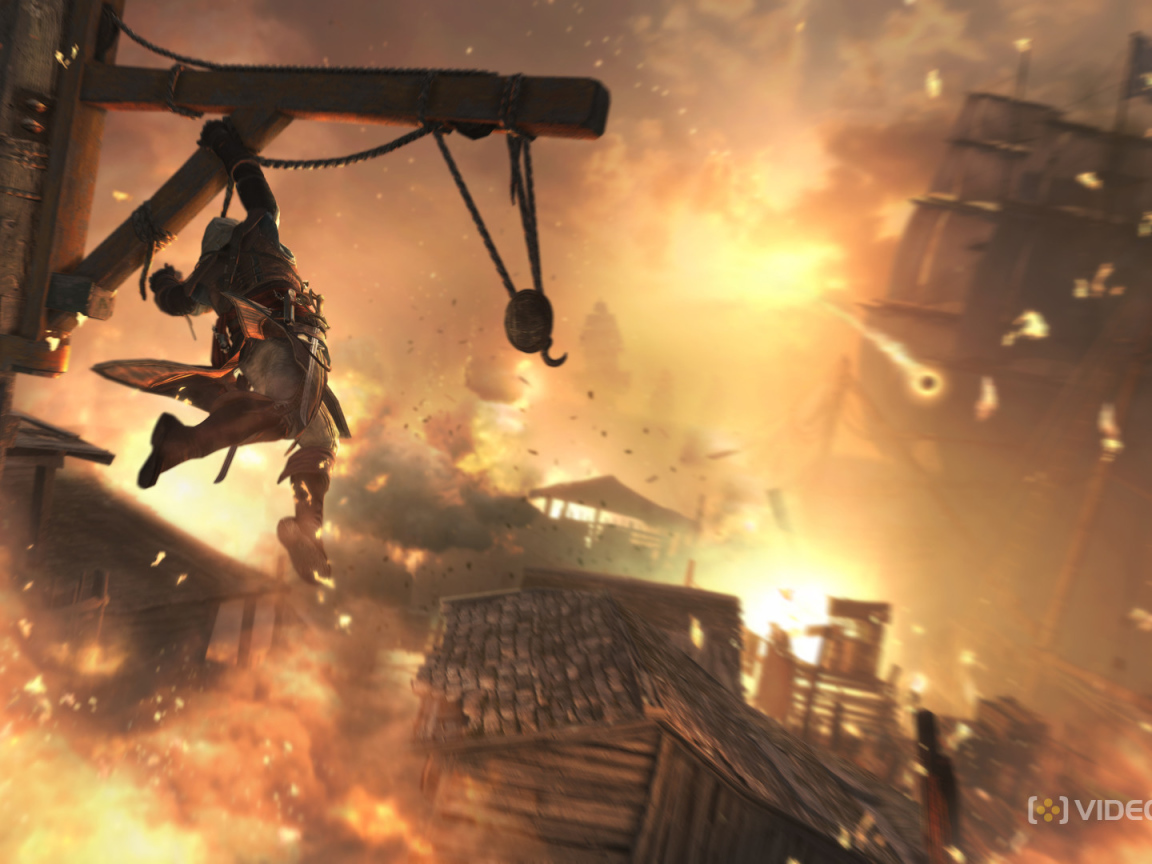 Assassin's creed IV огонь