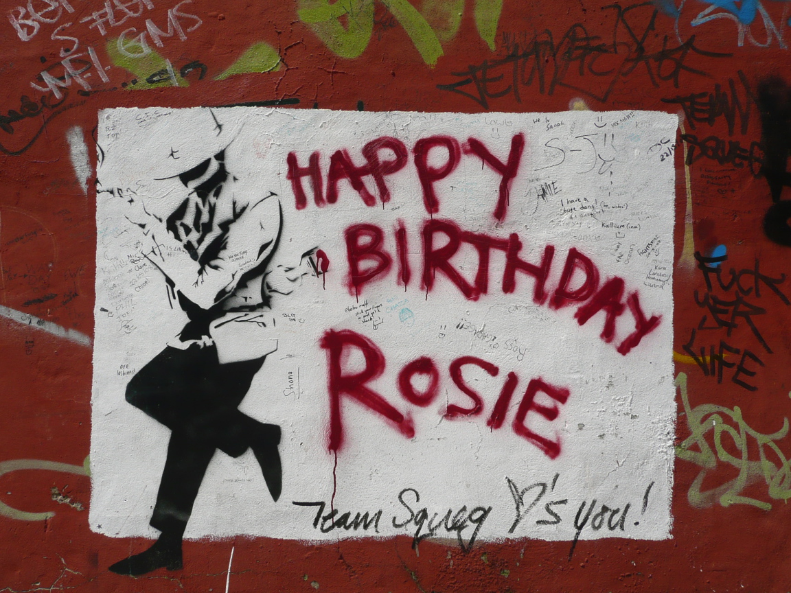 Граффити, с днём рождения, Роузи