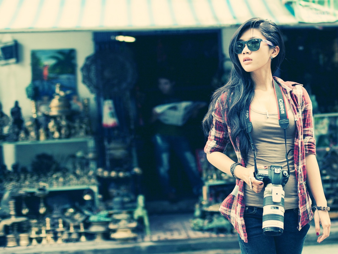 Кореянка, причёска swag