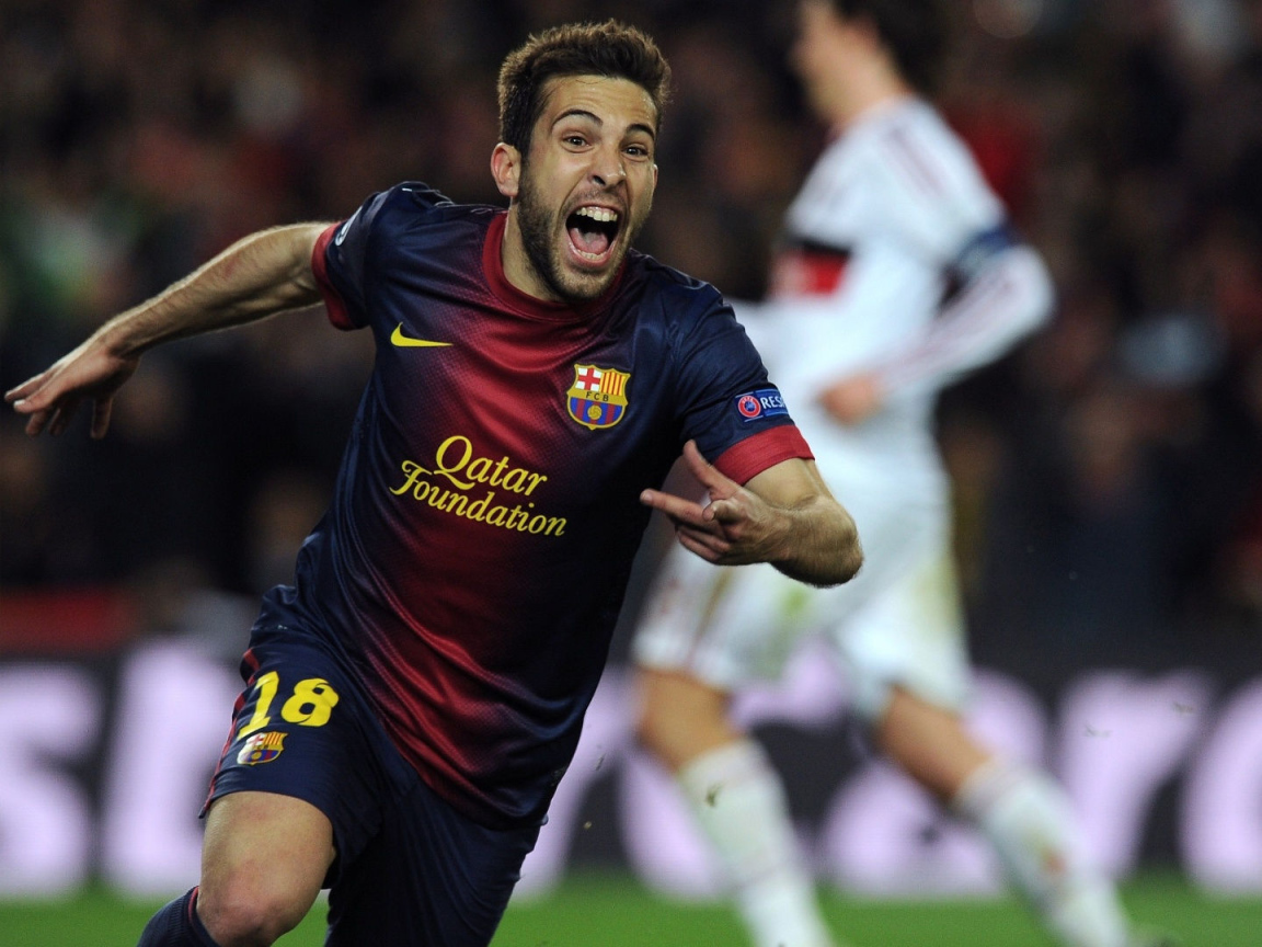 The best player of Barcelona Jordi Alba