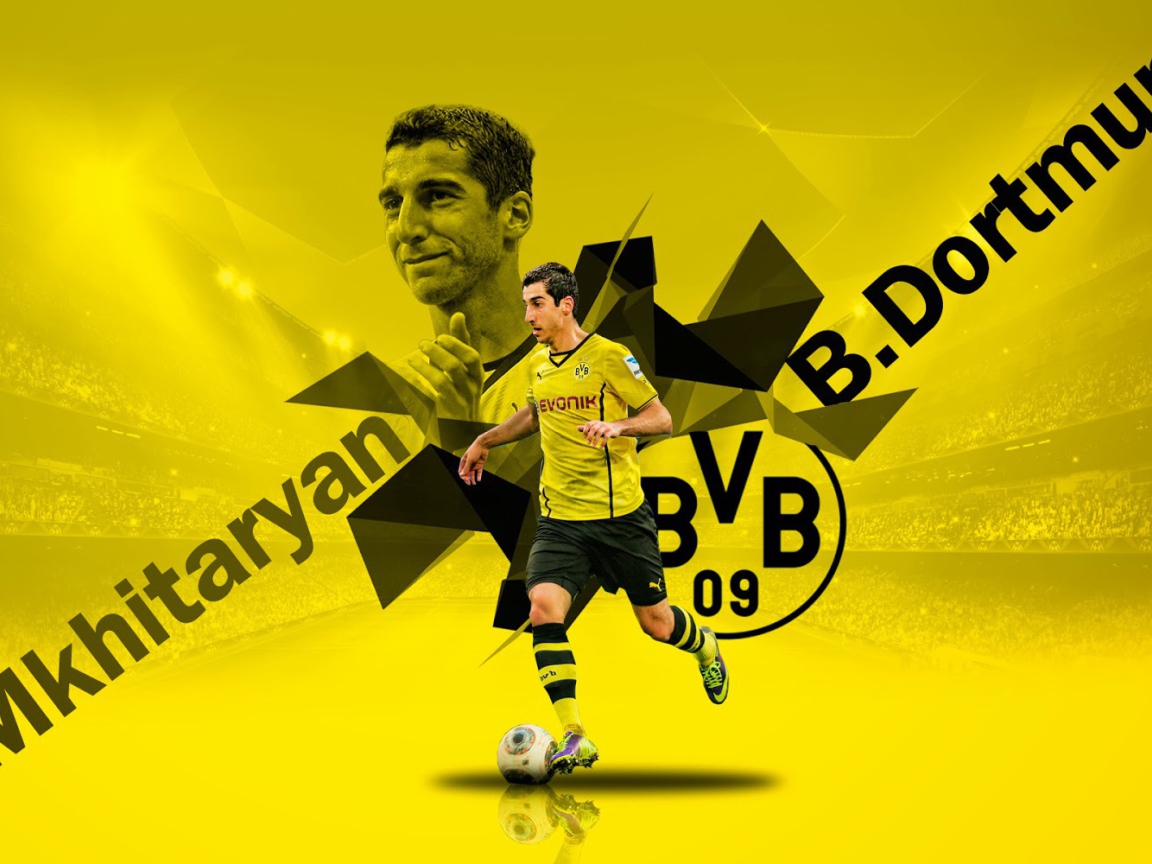 The football player of Dortmund Henrikh Mkhitaryan