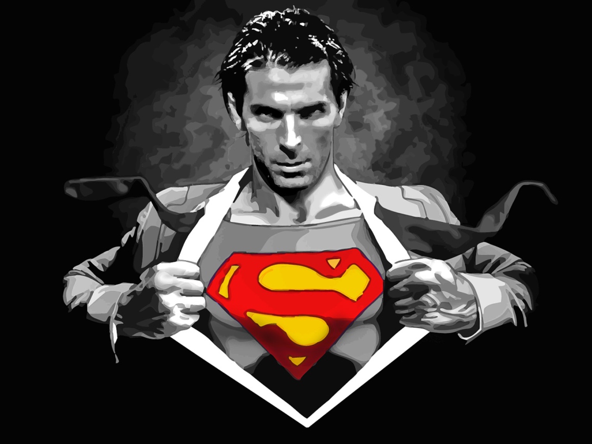  Футболист Ювентуса Джанлуиджи Буффона супермен