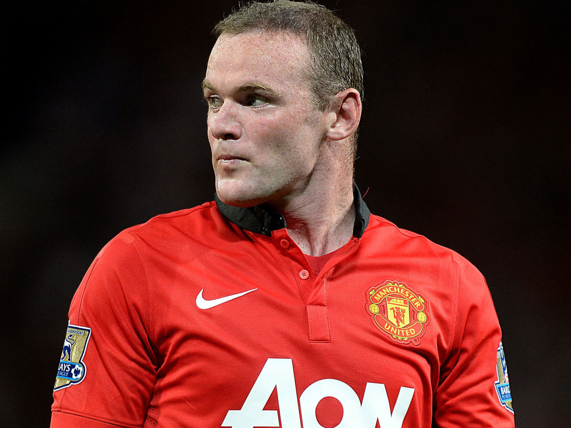 Игрок Манчестер Юнайтед Уэйн Руни крупным планом