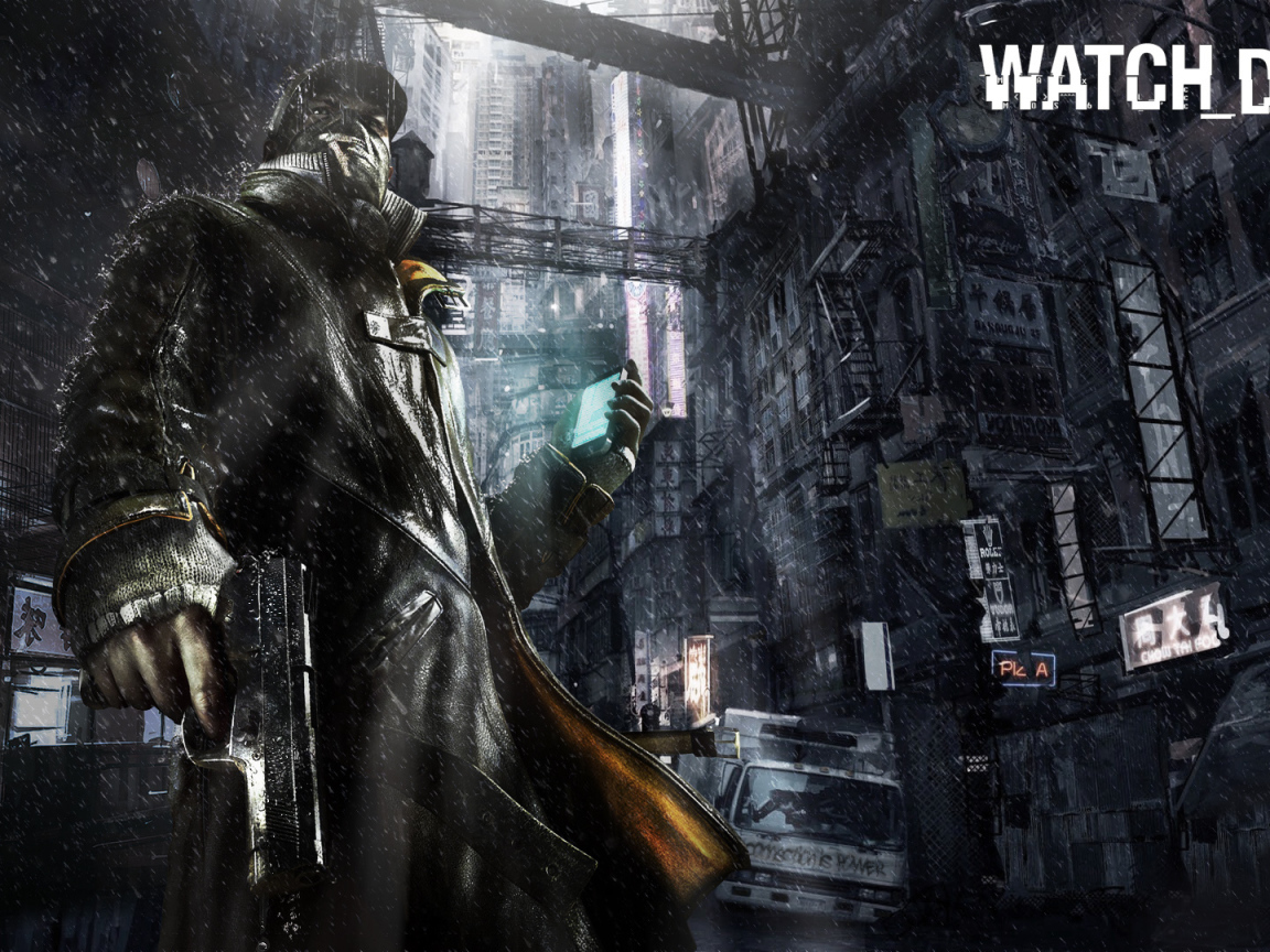 Watch Dogs: герой держит его телефон