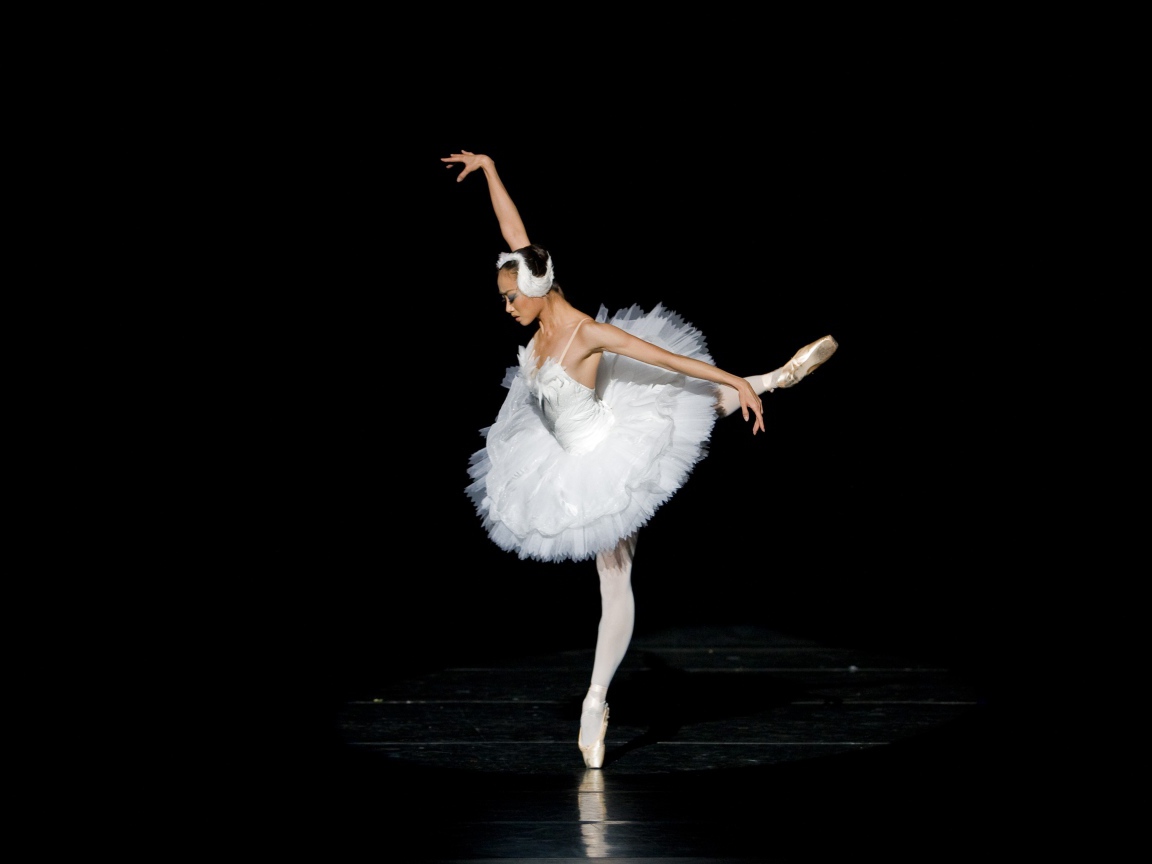 White swan ballerina