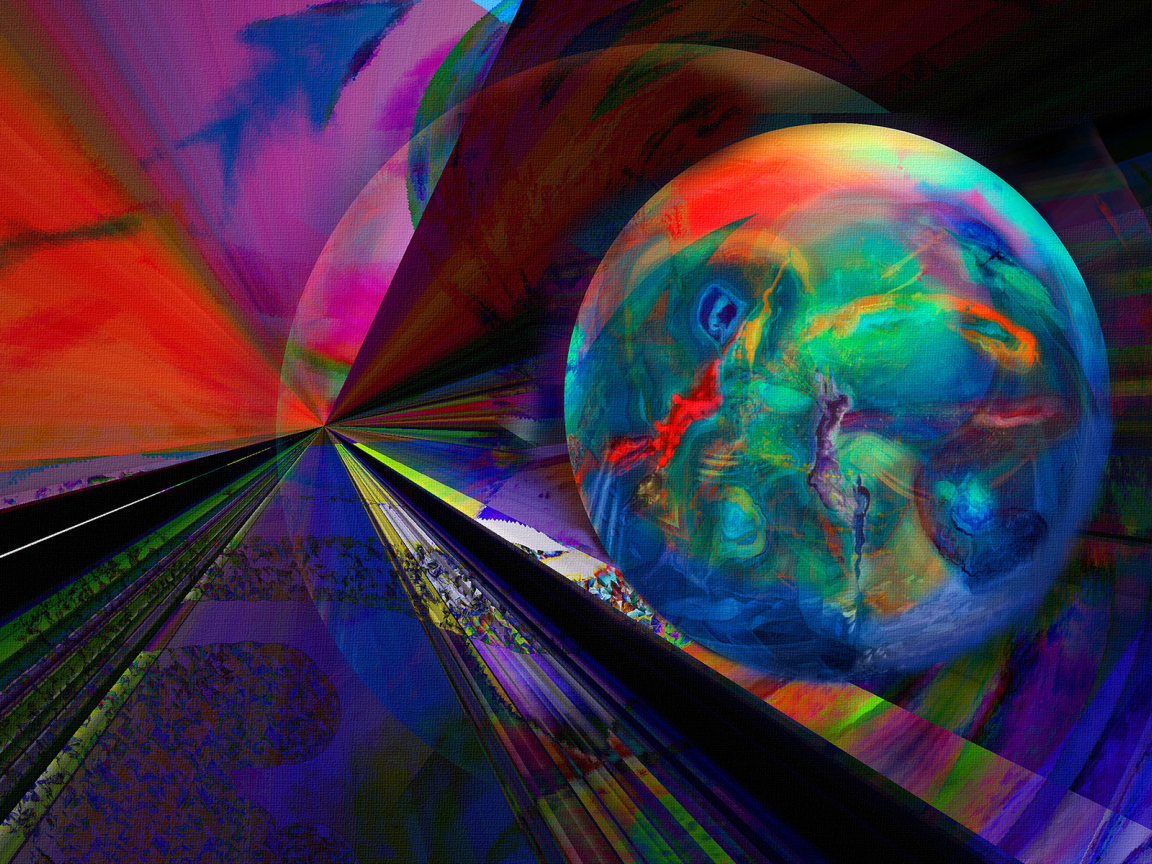 Абстрактная фантазия с шаром