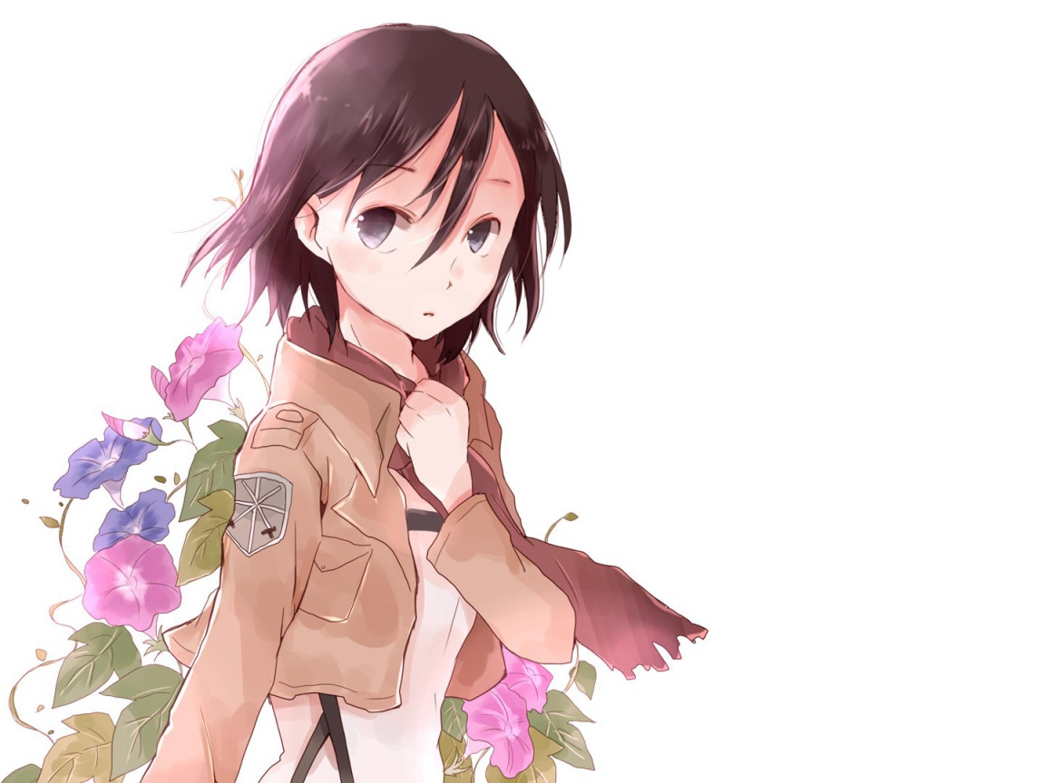 Аниме девочка на белом фоне