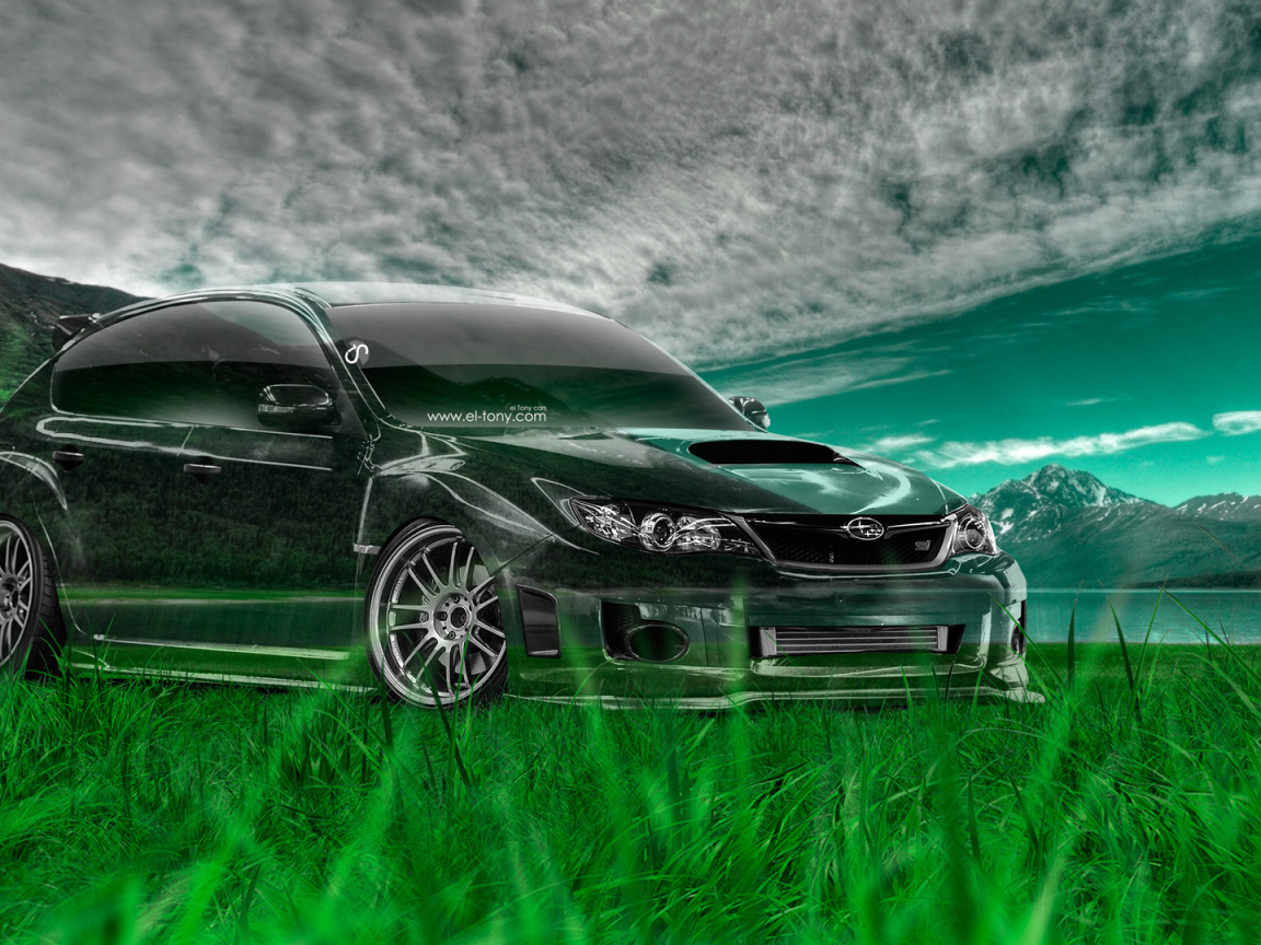Subaru impreza на природе