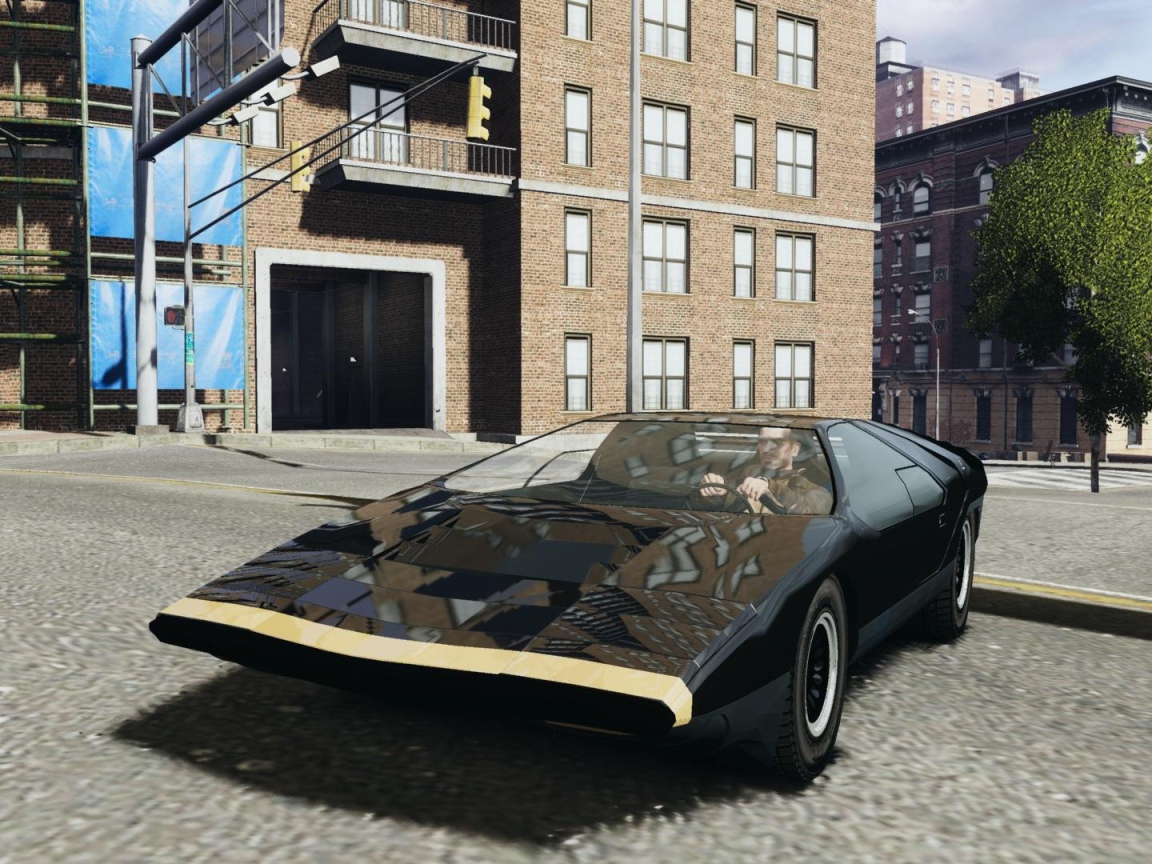 Автомобиль Alfa Romeo carabo на дороге