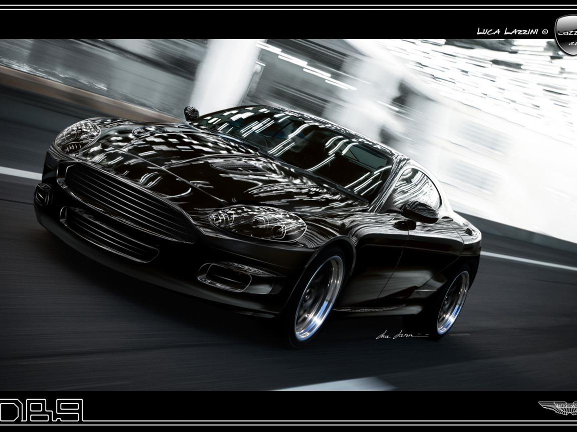 Автомобиль Aston Martin db9 на дороге