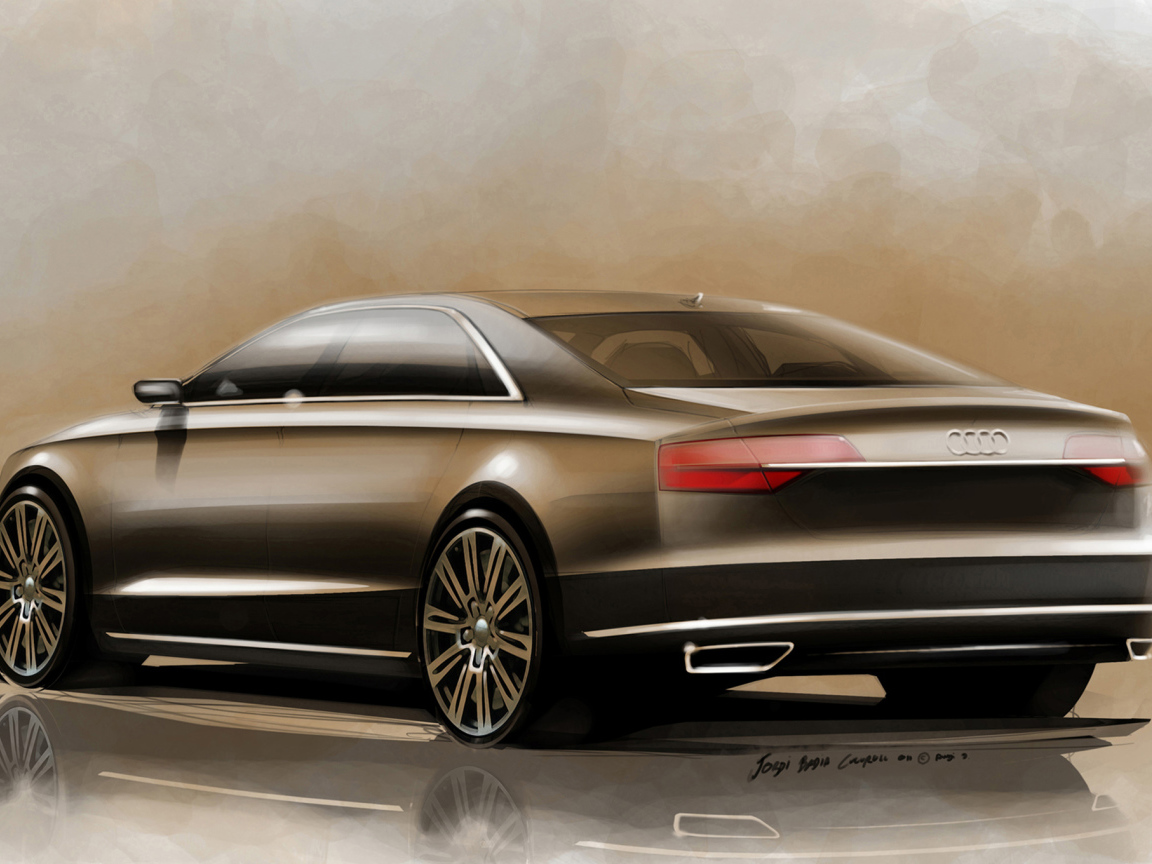 Новая машина Audi A8 2014